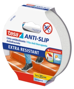 Nastro antiscivolo anti-slip trasparente, 25 mm x 5 mt - tesa